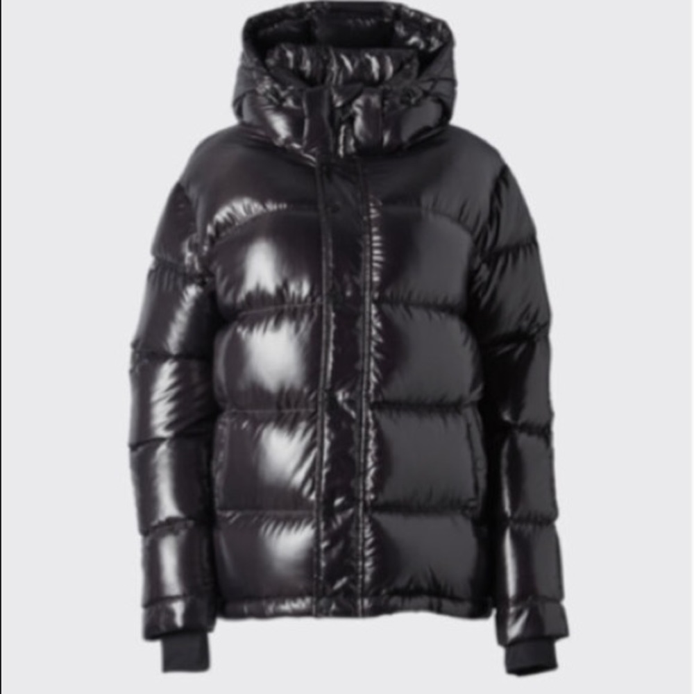 Aritzia Glossy Black Super Puff Jacket